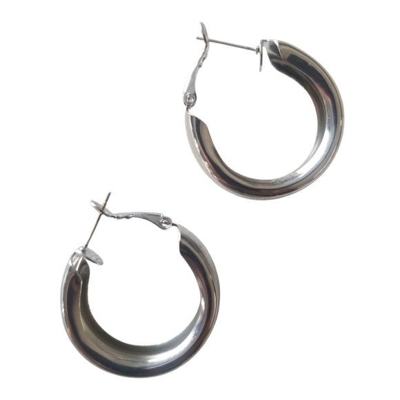 Chunky Hoop Earrings - Picture 2 of 5